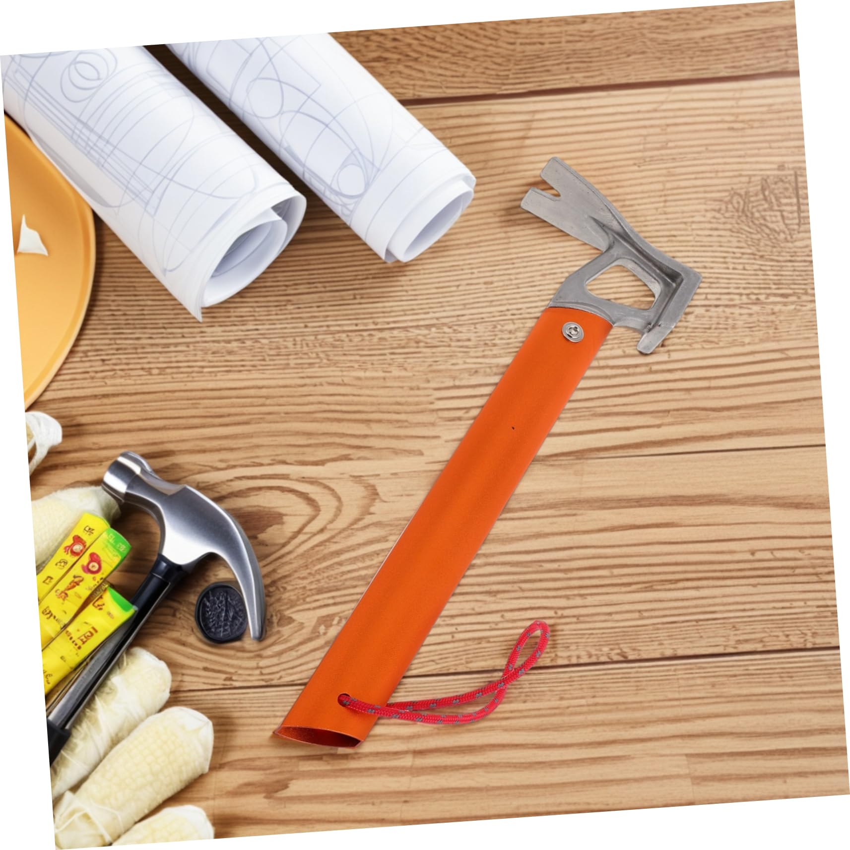 Martello da Campeggio in Alluminio con Estrattore Picchetti | Lega di Alluminio e Acciaio Inossidabile, con Lanyard Incluso, per Camping e Mountaineering