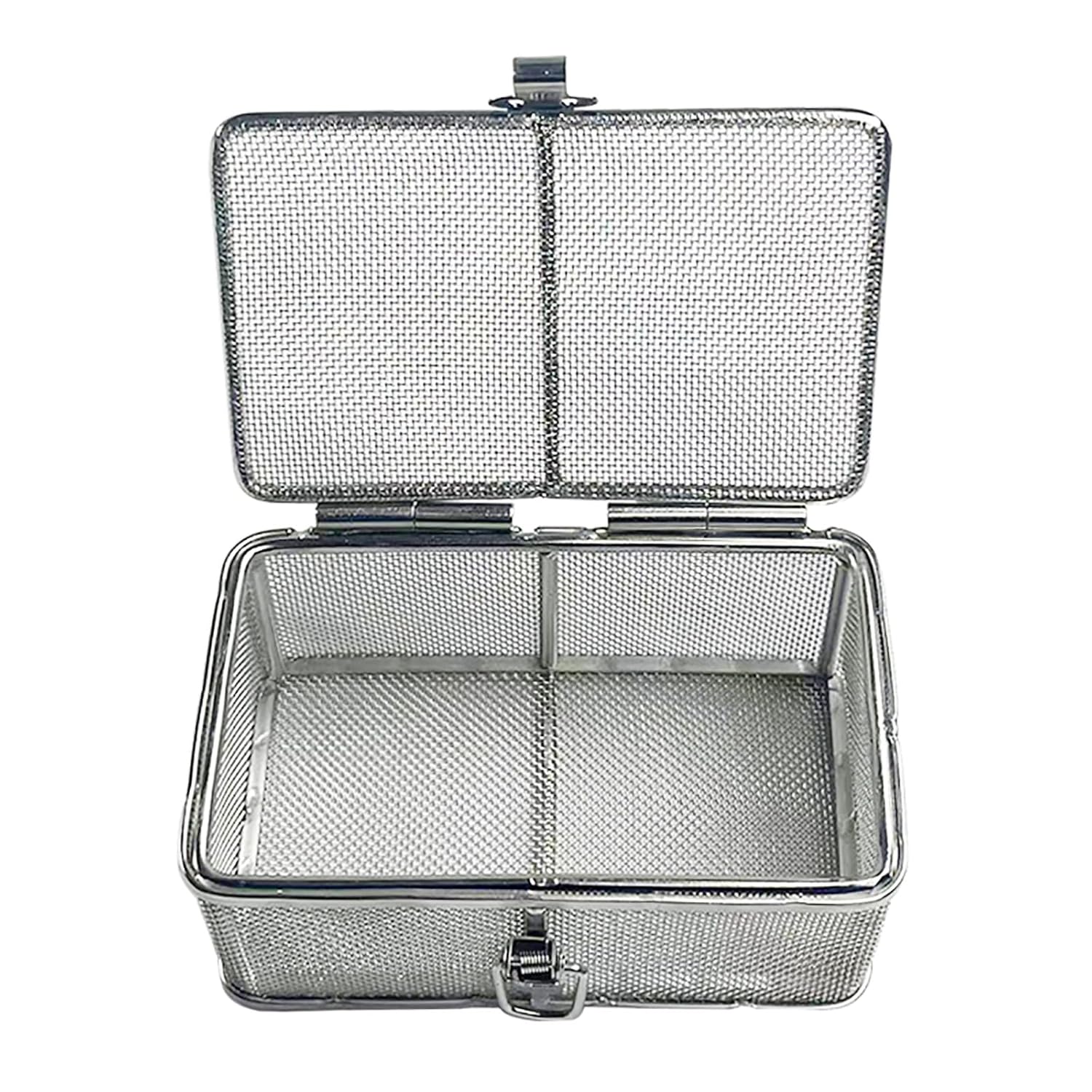 Locking Stainless Steel Sterilization Basket,0.08 Inch Mesh,for Surgical,Hospital,Dental(10x10x5cm)