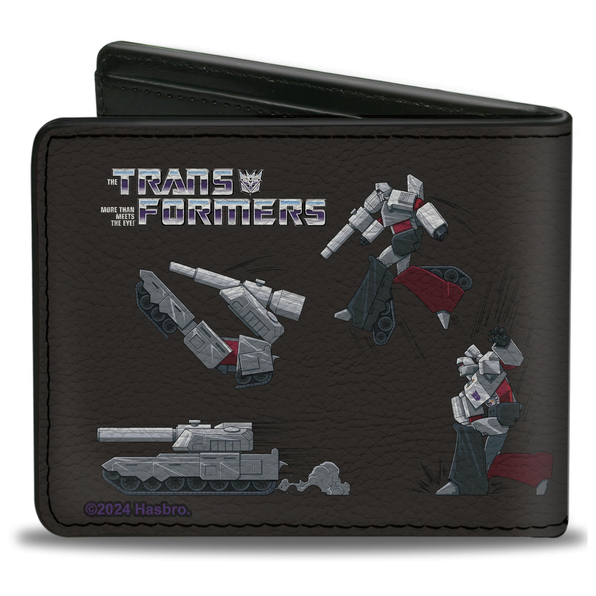 Buckle-Down Hasbro Wallet, Bifold, Transformers Optimus Prime and Megatron Conversion Scenes, Vegan Leather