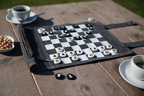 Miniatura 4 de Sondergut -- Piezas de juego de repuesto para ajedrez y damas de viaje enrollables de Sondergut