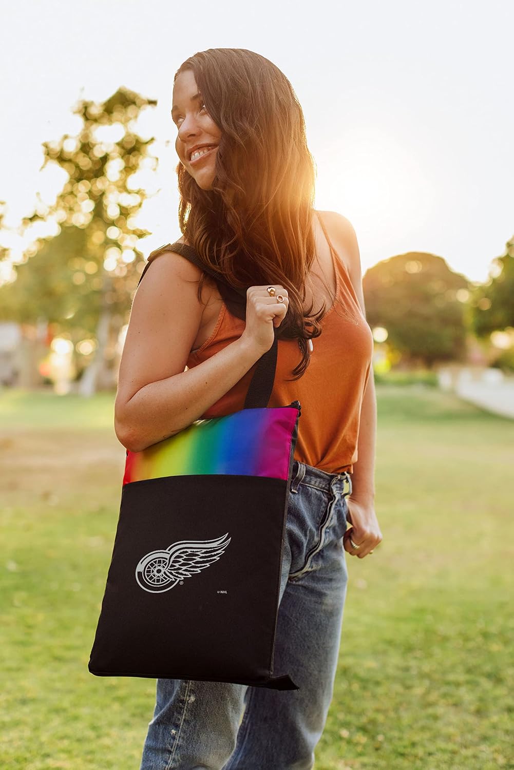 PICNIC TIME NHL Unisex-Adult NHL Vista Outdoor Picnic Blanket & Tote, Beach Blanket, Camping Blanket
