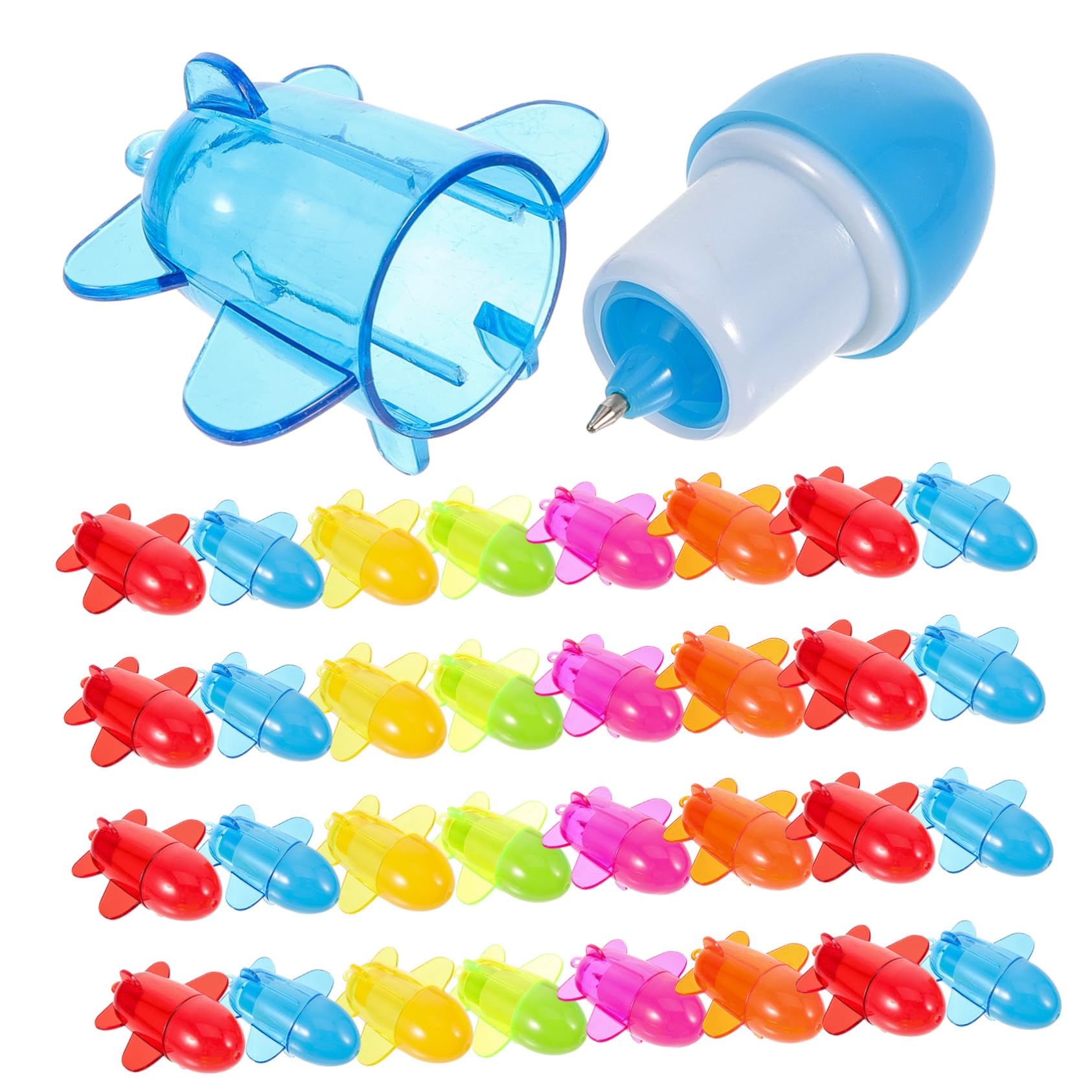 NUOBESTY 2 Set Penna A Sfera Per Aerei Penne A Sfera Penne Retrattili Piccolo Astuccio Pennarelli Portatile Album Portafoto Offerta Studentesca Penna A Forma Di Aereo Plastica 60 Pezzi * 2