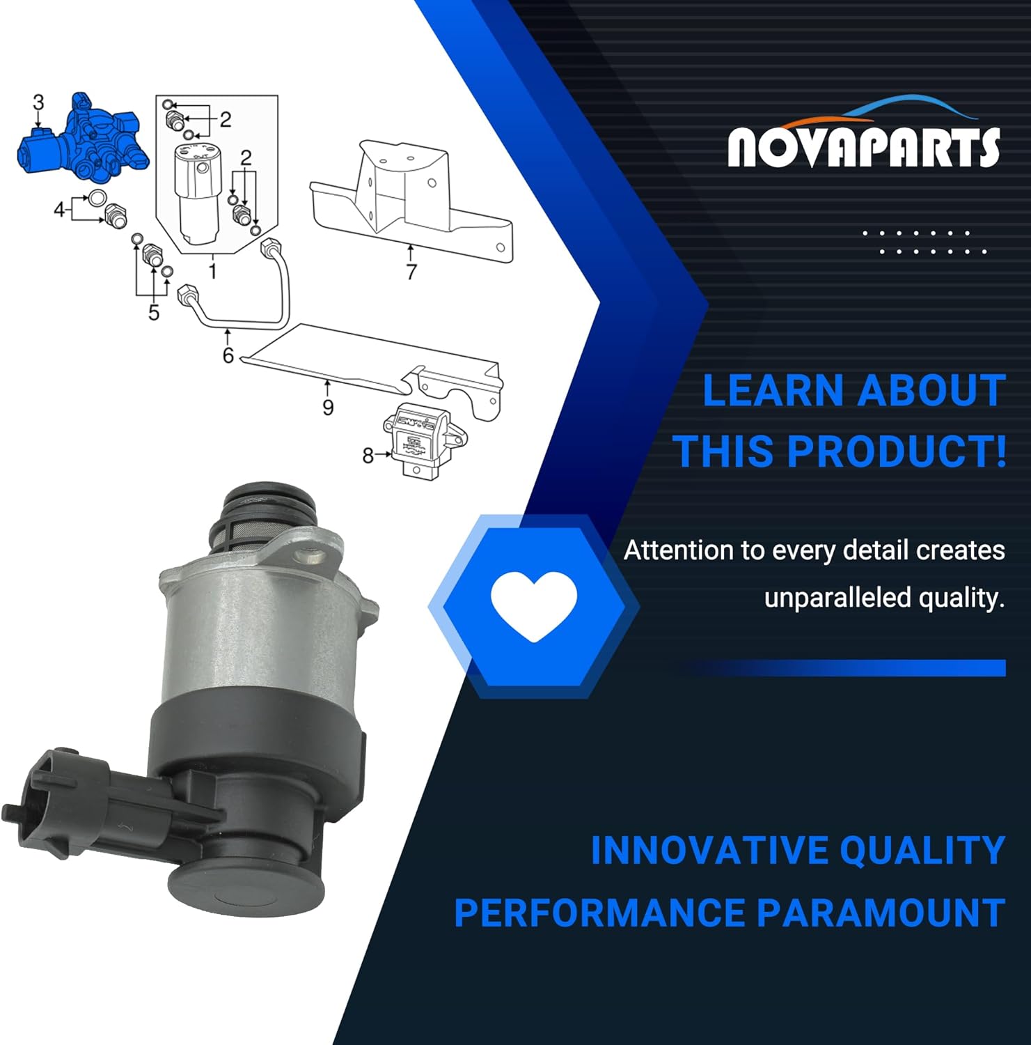 Fuel Injection Pressure Regulator Control Valve 0928400757 for 2011-2016 Chevrolet Silverado Express 2500 3500 GMC Savana 2500 Ford F250 F350 F450 F550 6.6L LML DURAMAX 12641035 904-577