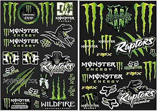 2Pcs Car Stickers, Motorbike Stickers, Motorbike Helmet Stickers, Laser Waterproof and Sunscreen Car Sticker for Motorcycles, Skateboards, Cars and Off-Road Bikes