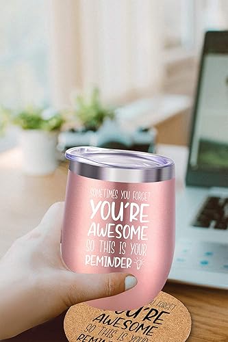 Miniatura 9 de Sometimes You Forget That You are Awesome-Birthday Leaving Graduation Christmas Thank You Gifts for Women Friends Companers BFF Vaso de vino de