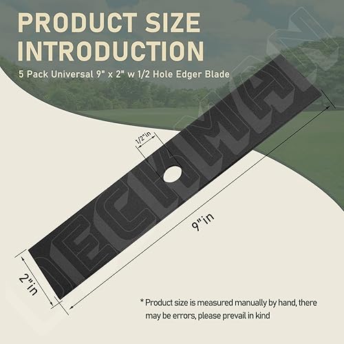 Miniatura 4 de Cuchilla de bordeadora universal de 9 x 2 pulgadas de ancho y 12 orificio, compatible con Mclane 2059, también para bordeadoras de poder, bordes