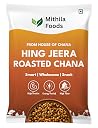 MITHILA FOODS 500g Hing Jeera Roasted Chana | Zesty Desi Chickpeas | Whole with Skin | Crunchy Vegan Gluten-Free High Protein SMART Snack | Authentic Bihari Bhuna Chana Snacks Tangy Hing Jeera Flavor gallery image