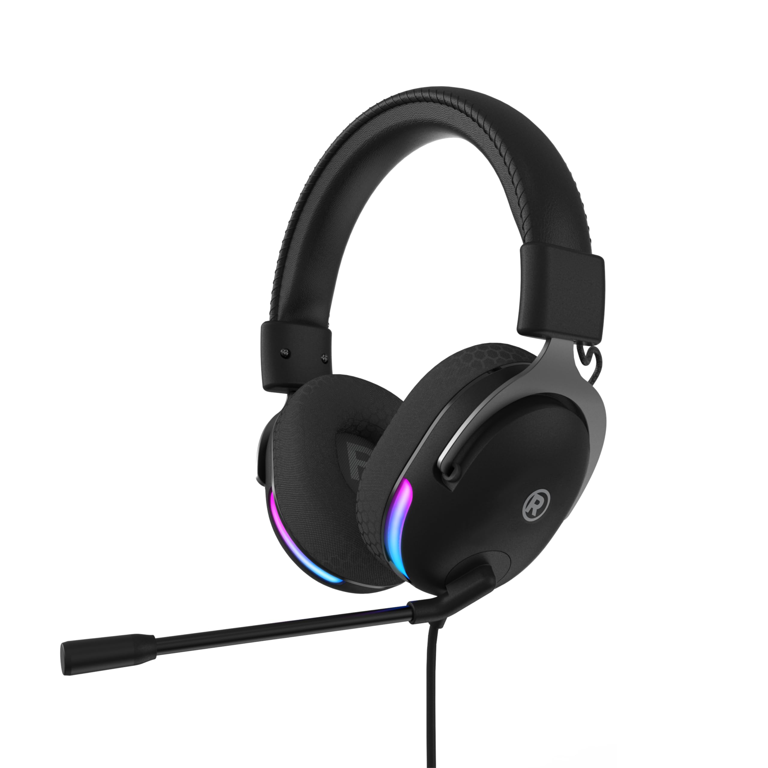 RadioShack Gaming Headphones – 40mm Drivers, Dual Connectivity (3.5mm & USB-A), Modern & Sleek Black Design