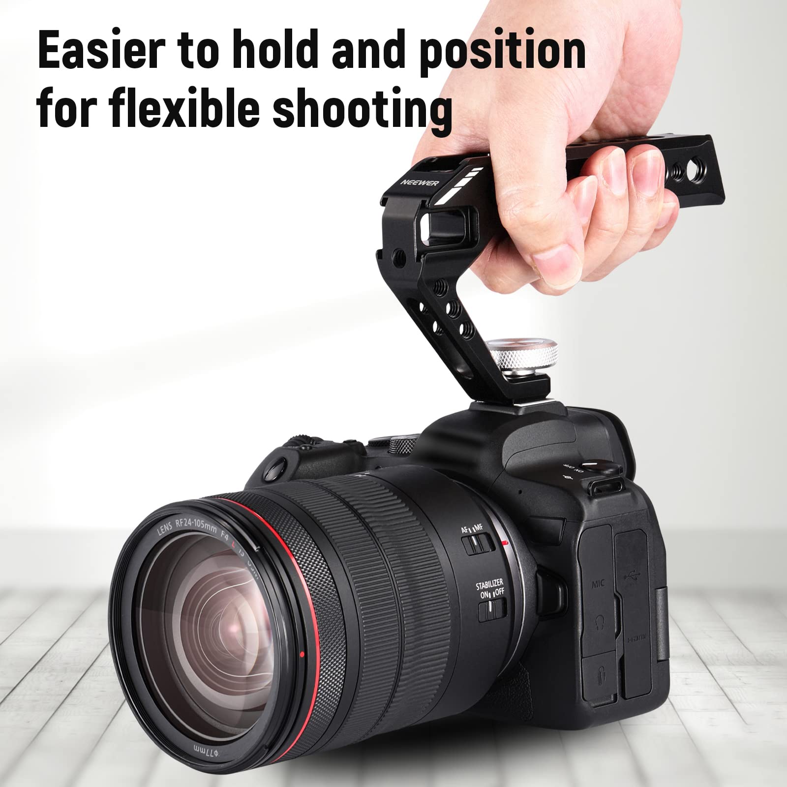 Amazon | NEEWER カメラトップハンドルグリップ ローアングル ショット