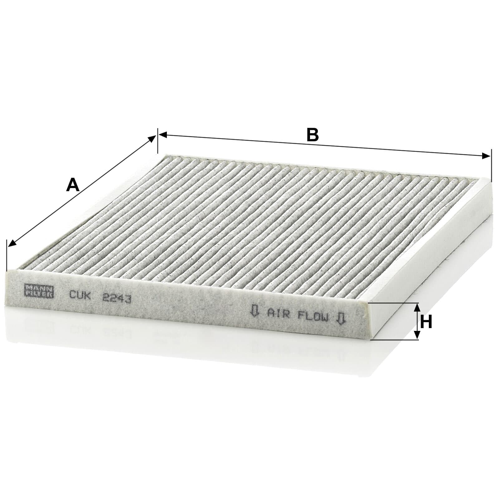 Mann Inspektionspaket+5L 5W-30 Öl | HU612/2X+CUK2243+C21005+4x UPT2+1213800200+MN1801 Kompatibel mit Adam (M13)