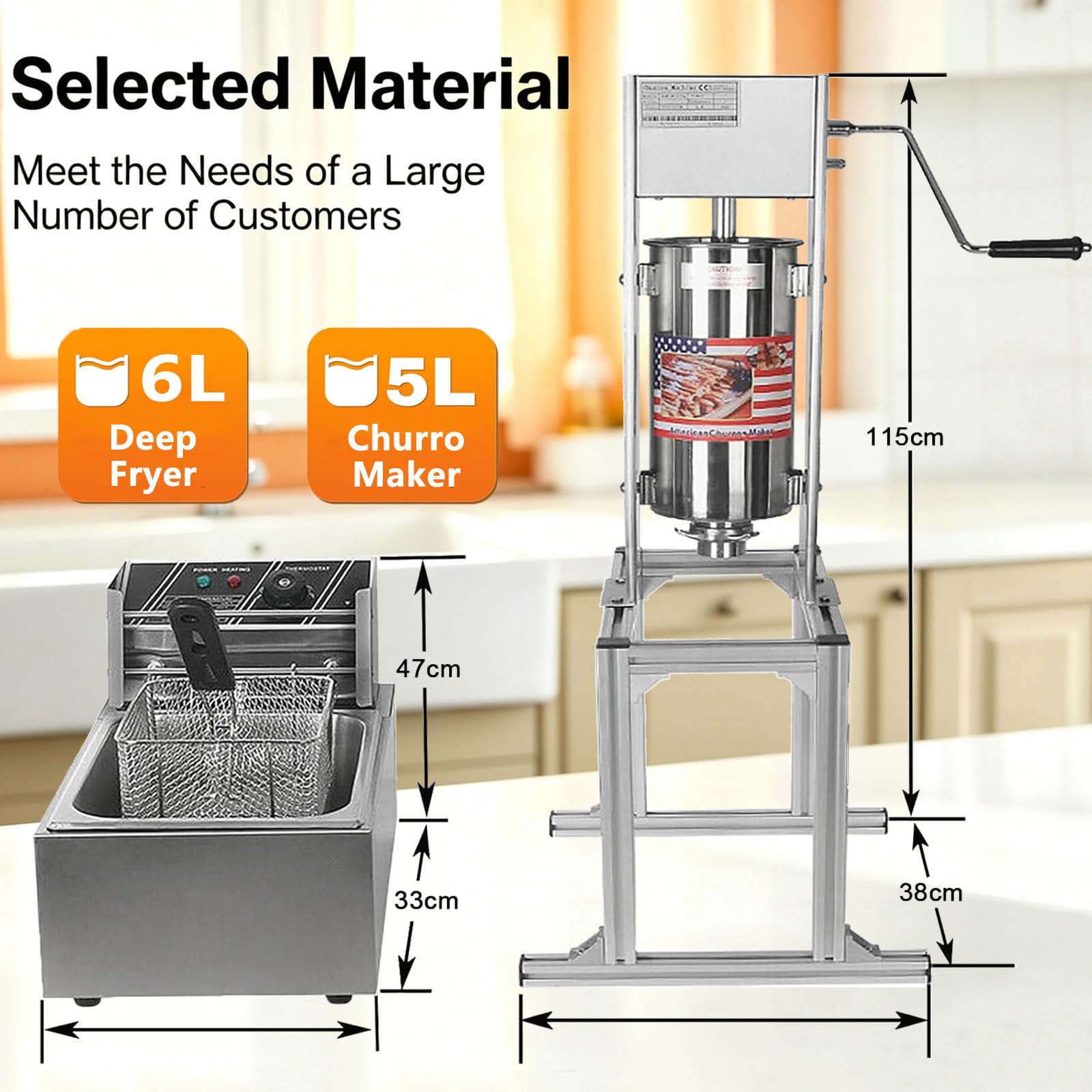 Macchina per Churro Commerciale Manuale per Ciambelle 5L