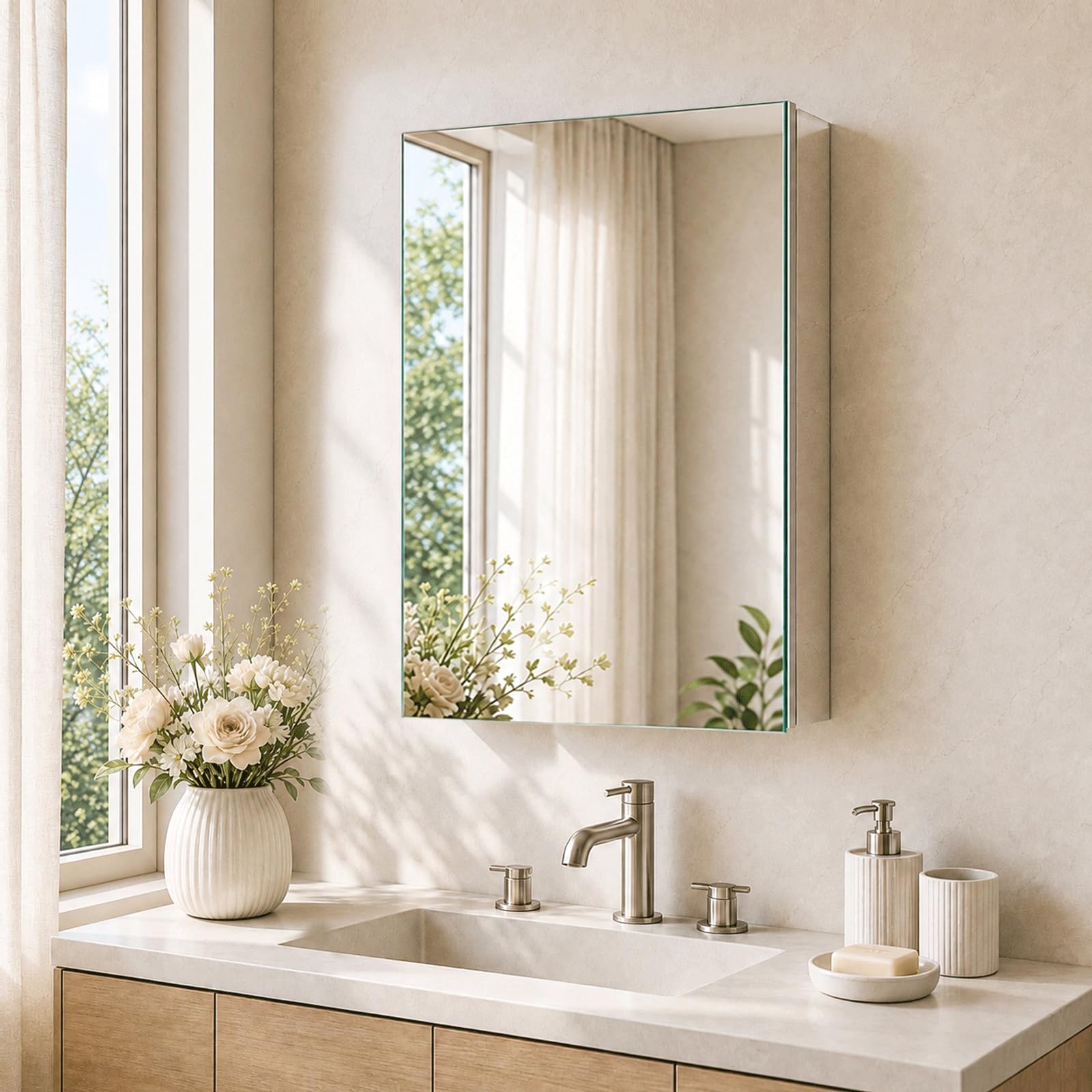 Photo 1 of BROBIG 24x32 Aluminum Medicine Cabinet Mirror