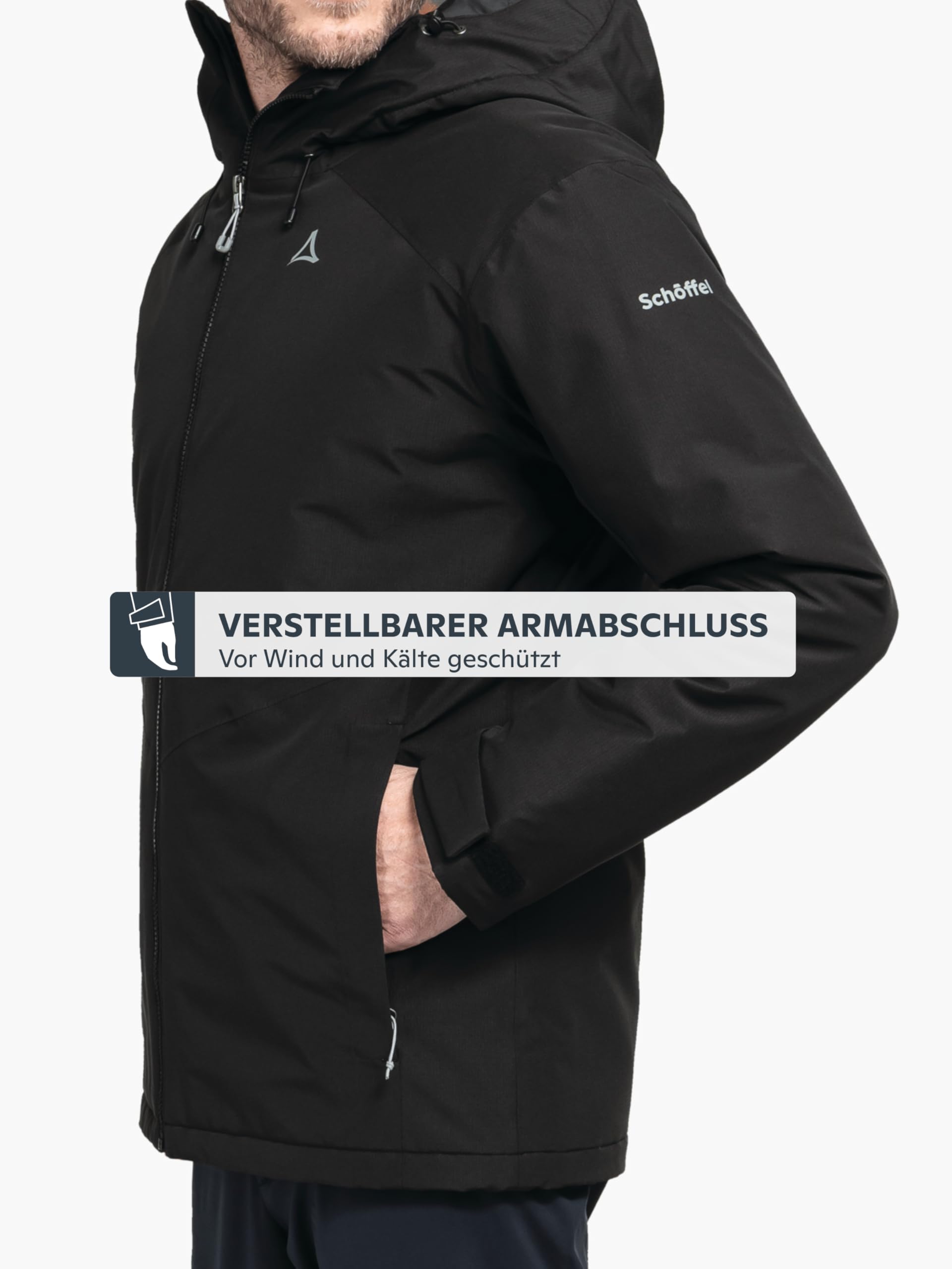 Schöffel Herren Ins Jacket Style Wildkar MNS, wetterfeste Outdoorjacke mit 2-Wege-Stretch, atmungsaktiver, wasserdichter Anorak mit verstellbarer Kapuze