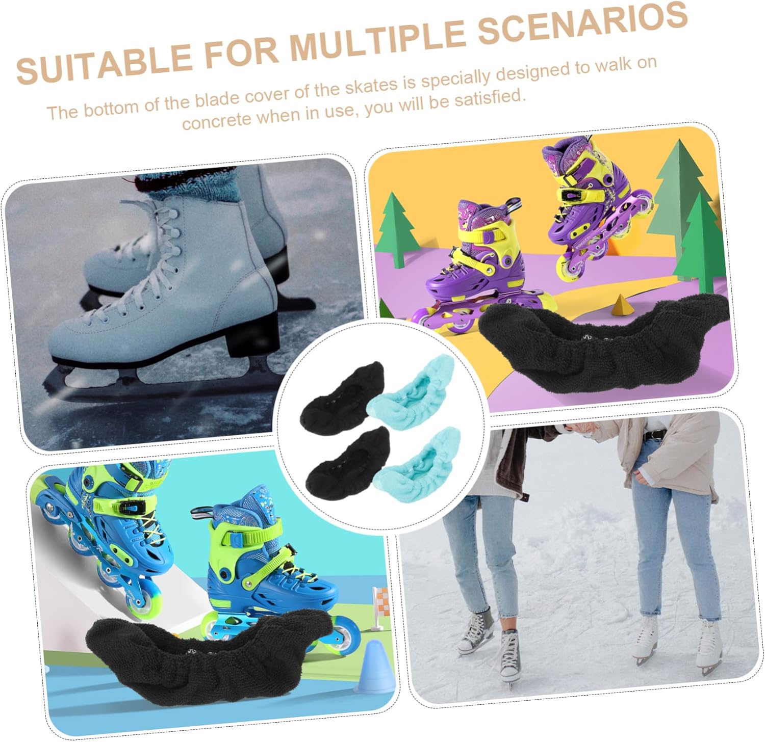 BESPORTBLE Skate Blades Covers Skate Covers Skates Ice Skating Ice Skate Soakers Skate Guards Ice-Skate Skating