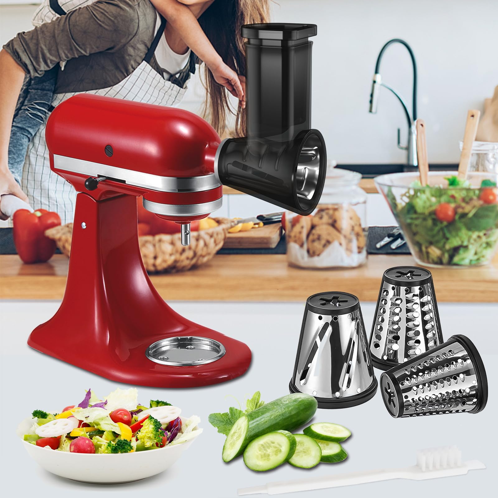 Amazon | KitchenAid用スライサーシュレッダーアタッチメント スタンド