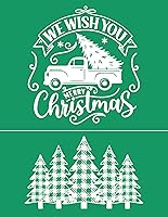 Vista 7 de DGAG - Plantillas de pantalla de seda autoadhesivas de Navidad, plantillas de serigrafía Hope Love Peace para manualidades, plantillas de pasta