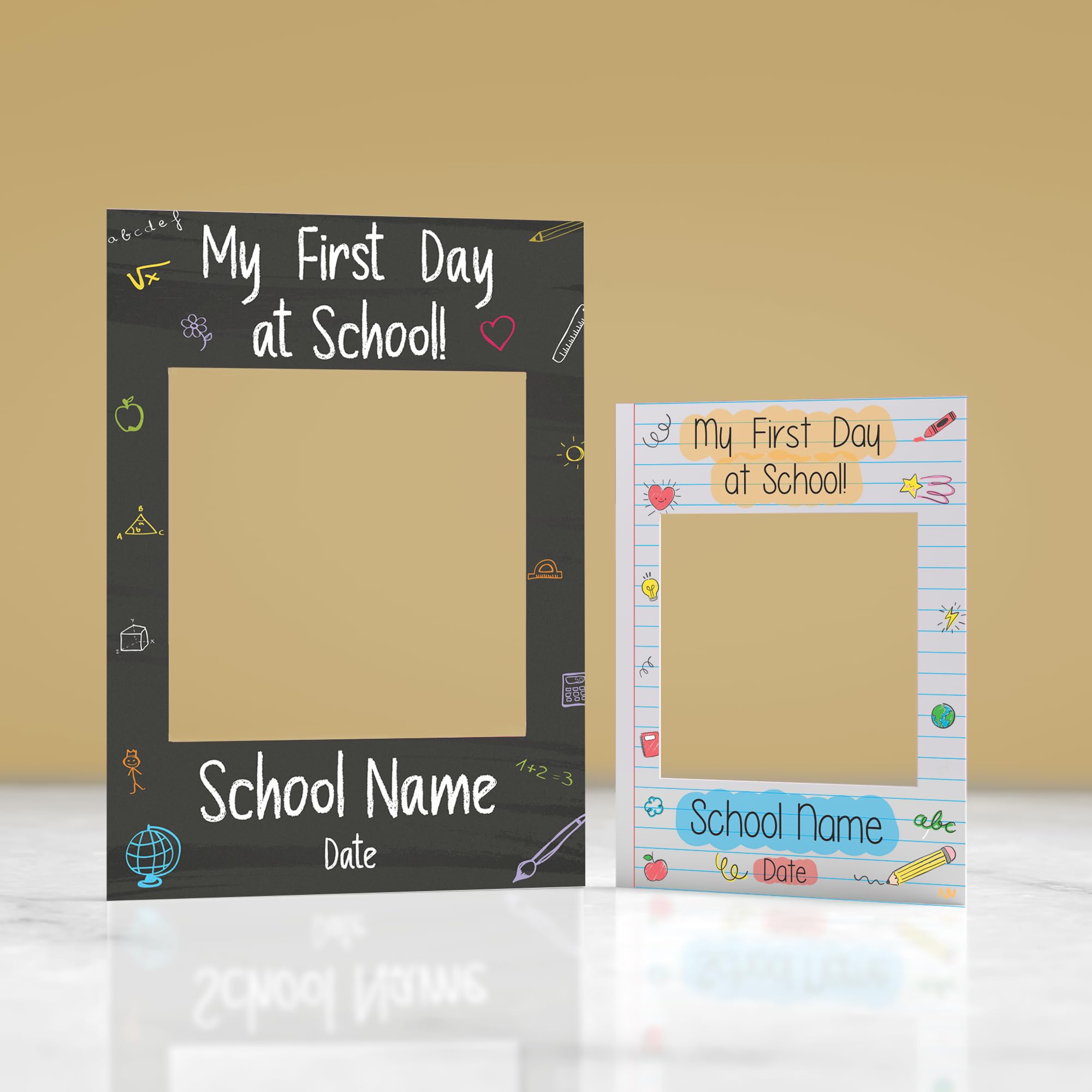 So Bespoke White Customisable Selfie Frame Bespoke First Day Of School Primary School New School Frame