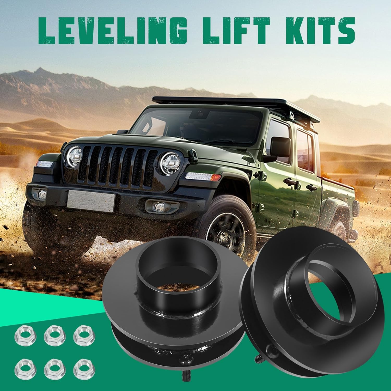 SCITOO 2.5 inch Front Leveling lift kit for Dodge 1994-2013 Lift Strut Spacer Compatible for Dodge for Ram 1500 3.7L 2006-2010 Front Lift Spacers