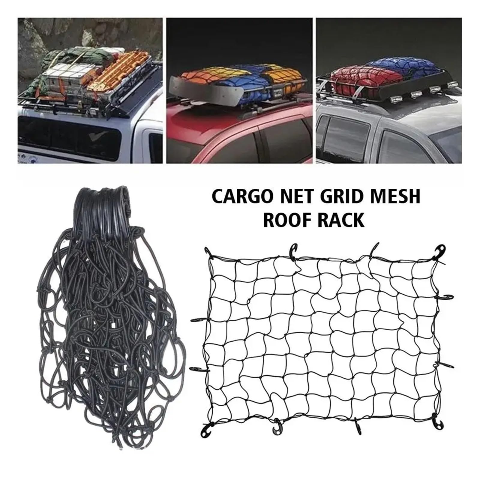 Bagages Galerie Toit Porte-Bagages Toit Voiture Filet Chargement Grille Maille Filet Plafond Intérieur pour Camionnette Lit Et Toit De SUV TR K5U3 Galerie Toit
