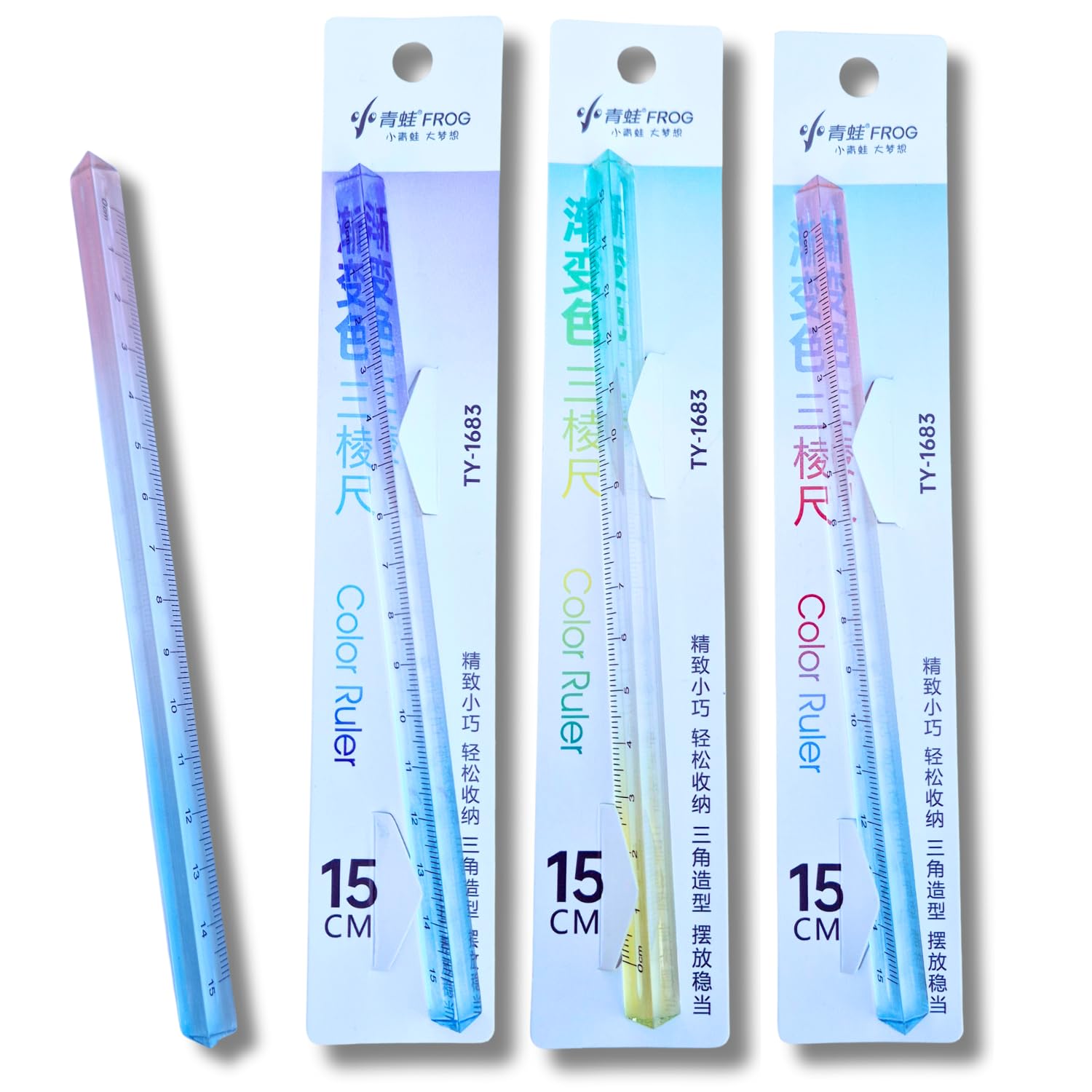 Multicolor 15cm Triangle Shape Scale (Pack of 3) - Fun Plastic Triangular Ruler for Precise Measurements, Birthday Return Gifts, Party Favors, and Kids Stationery (Assorted)-image-31