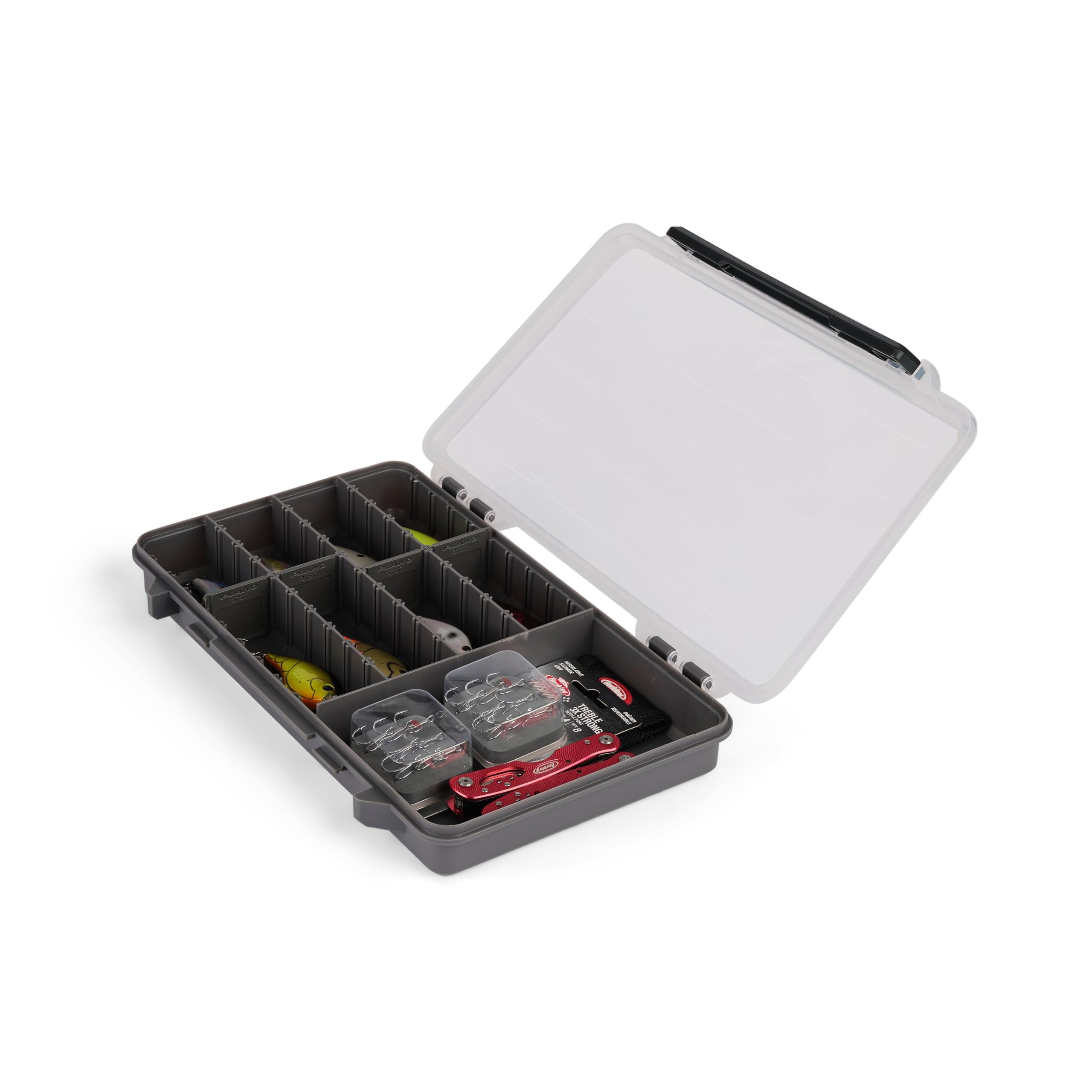 Amazon.com: Plano StowAway 3700 50/50 Split Stow Tackle Box, 4-Pack,  Corrosion-Preventive Rustricor, Single Latch Design, Transparent DuraView  Lid, Stackable Storage for Fishing Bait, Lures and Gear : Sports & Outdoors
