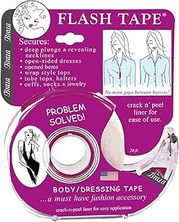 Braza Flash Tape - Double Sided Clothing Tape,Clear,20 ft roll
