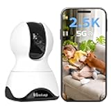2.5K Pet Camera Indoor with Phone App, 360° Dog Camera with Speaker, Indoor Cameras for Home Security, 5G/2.4G WiFi, Motion Tracking & AI Detection, 2-Way Audio, Night Vision, SD/Cloud Storage