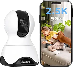 VIMTAG 2.5K Indoor Camera – Pet, Dog, Cat Baby Monitor with Phone App, Audio Speaker, Nanny Cam, 360 Degree View, 5G/2.4G WiFi, Motion Tracking, AI Dection, Night Vision, Home Security, SD/Cloud Storage VIMTAG 2.5K Indoor Camera – Pet, Dog, Cat Baby Monitor with Phone App, Audio Speaker, Nanny Cam, 360 Degree View, 5G/2.4G WiFi, Motion Tracking, AI Dection, Night Vision, Home Security, SD/Cloud Storage