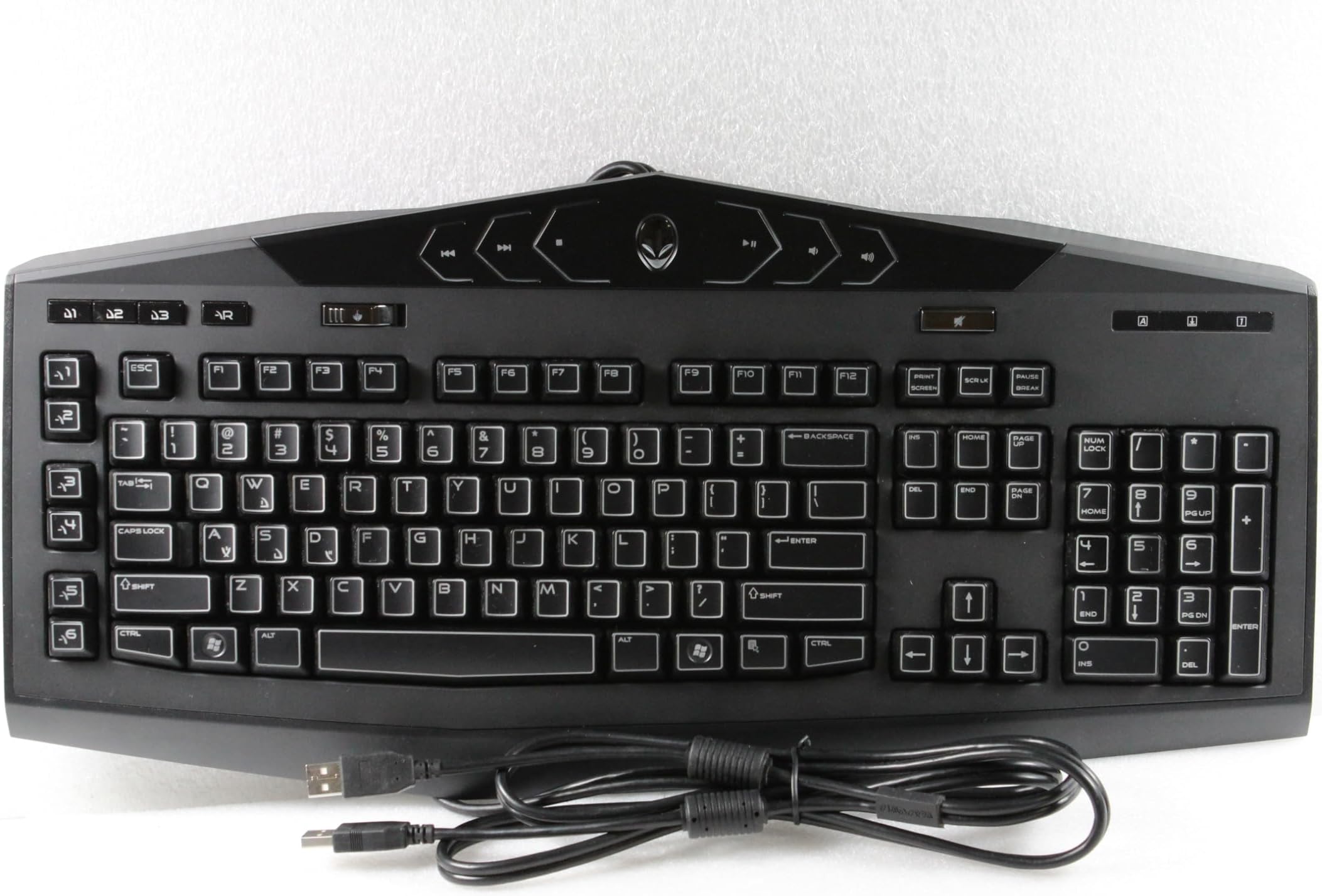 Dell Alienware TactX 104-Key Mechanical Gaming Keyboard with Anti-Ghosting Technology, Programmable Keys, and Customizable RGB Lighting
