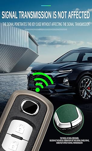 Miniatura 9 de ontto Funda para llavero de 234 botones para Mazda 2 3 5 6 8 CX3 CX4, Verde