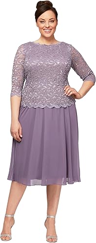 Alex Evenings Vestido Falso con corpiño Bordado para Mujer (Regular y pequeño), 