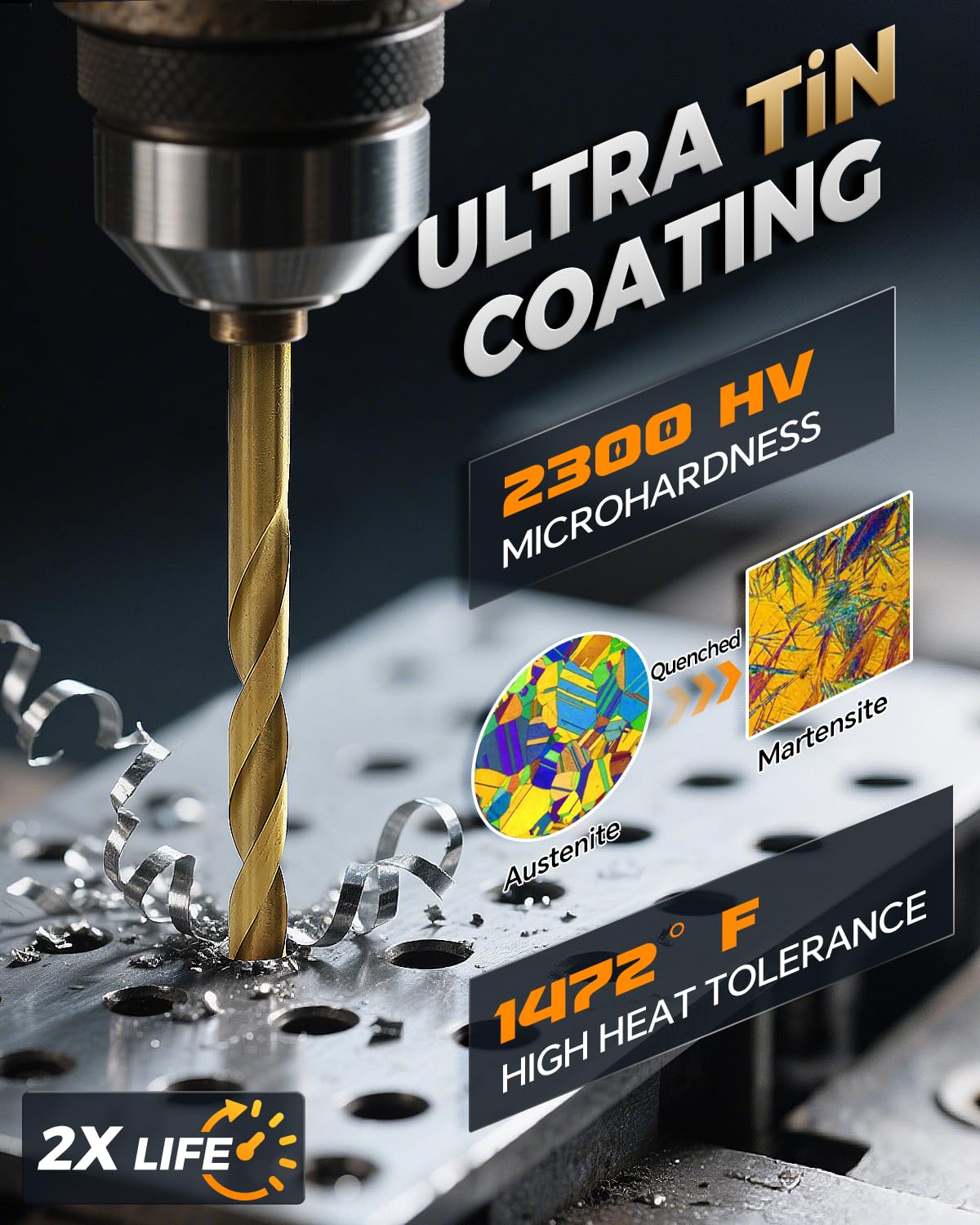 Snapklik.com : COMOWARE Titanium Impact Drill Bit Set - 30 Pcs Hex ...