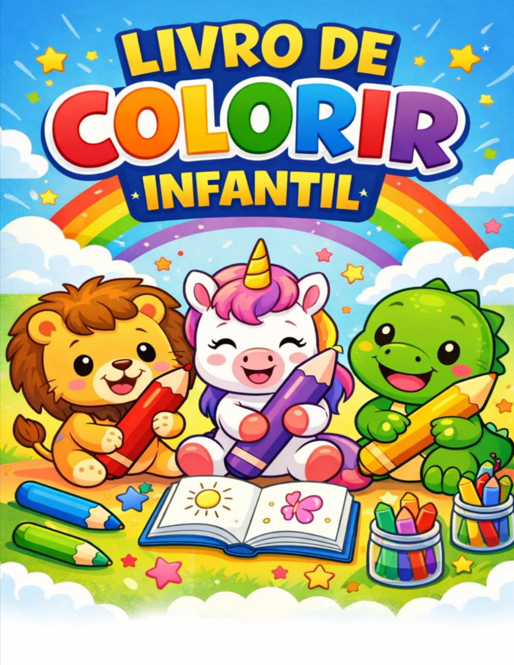 Livro De Colorir: Desenhos grandes e simples para crianças