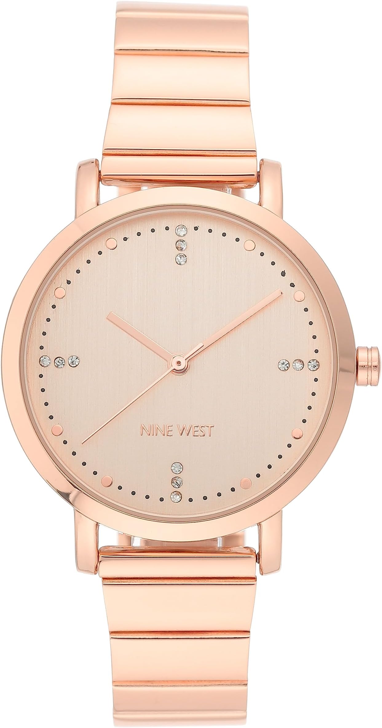 Nine WestWomen's Crystal Accented Bracelet Watch