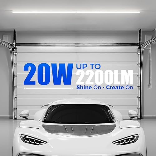 Miniatura 3 de Barrina T5 - Luz LED para tienda de 4 pies, 2200 lm, luz blanca diurna de 5000 K, lámpara de utilidad de 20 W, luces de techo y debajo del gabinete