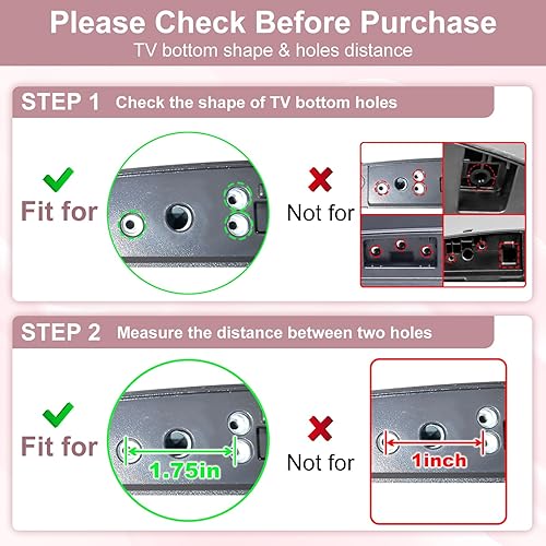 Miniatura 2 de Maozhren Soporte de metal para LG TV patas de repuesto, para LG 70" 75" TV 70UJ6570 70UJ657A 70UJ6520 70UK6570 70UM7370 70UN6950 70UN7070 75UJ6500