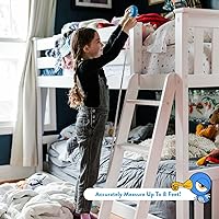 Vista 13 de Handy Famm 8ft Blue Bird Tape Measure for Kids – STEM Educational Tool with Level, Protractor, Retractable Design - DIY Construction Toy, Child-Safe