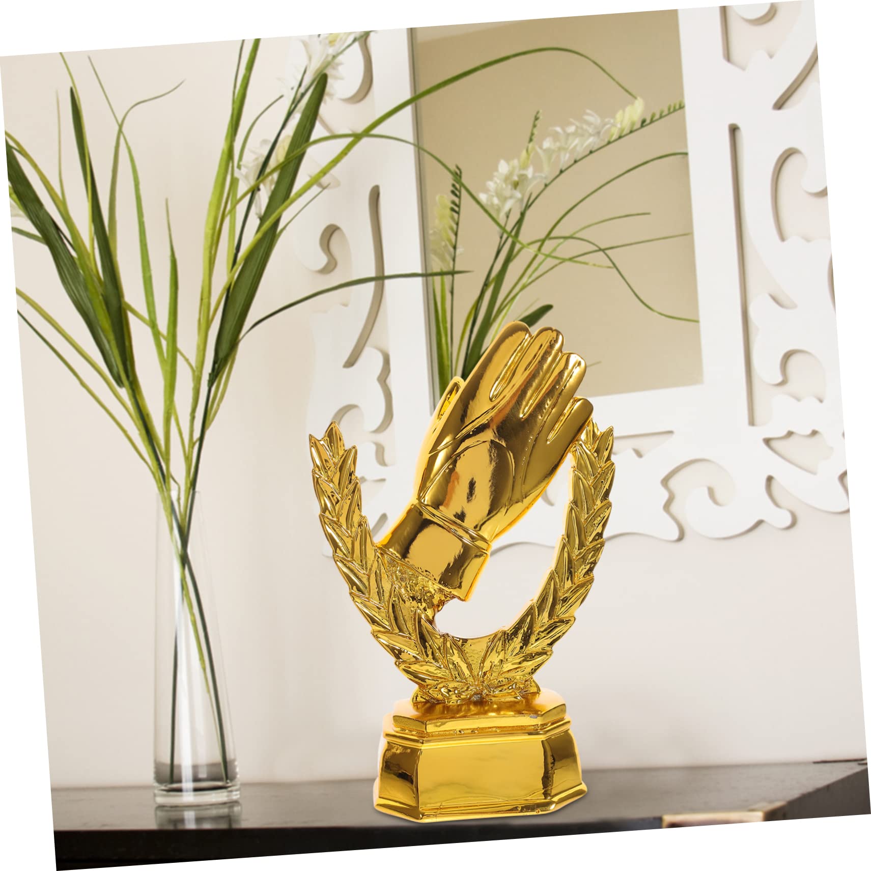 Hemobllo Premio Portiere Calcio in Resina Oro per Fan del Calcio | Decorativo e Leggero, Ornamento da Scrivania, Tema Festa Ufficio e Costume, Oggetto da Scena