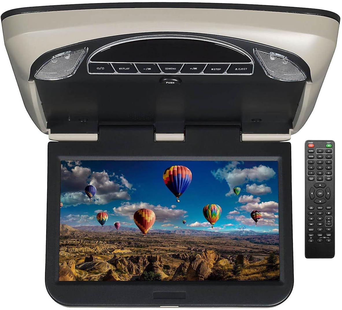 Voxx VXMTG1313.3 HD LED Overhead Video Monitor with Built-in DVD Player and HDMI Input