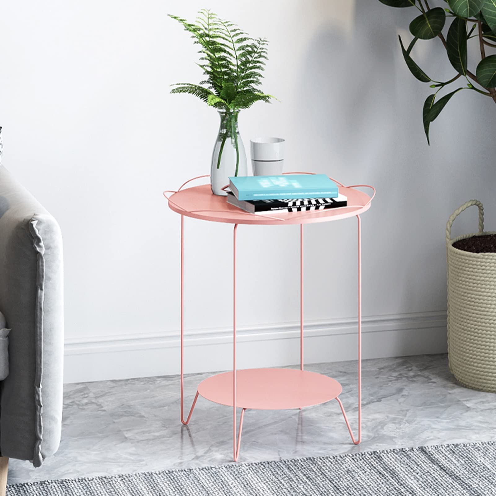 Living Room Metal Round Tables C End Table Side Table For Living Room ...