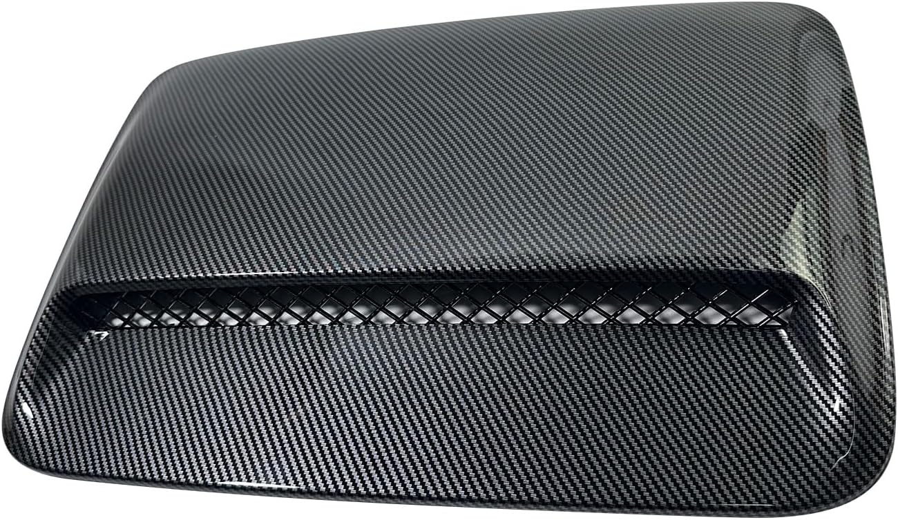 BST BSSP Engine Hood Scoop Vent Cover, Hood Air Flow Intake Cover Compatible with 2007-2023 Toyota FJ Cruiser, Carbon Fiber ABS Easy Installation Engine Hood Air Vent Cover Bonnet Trim