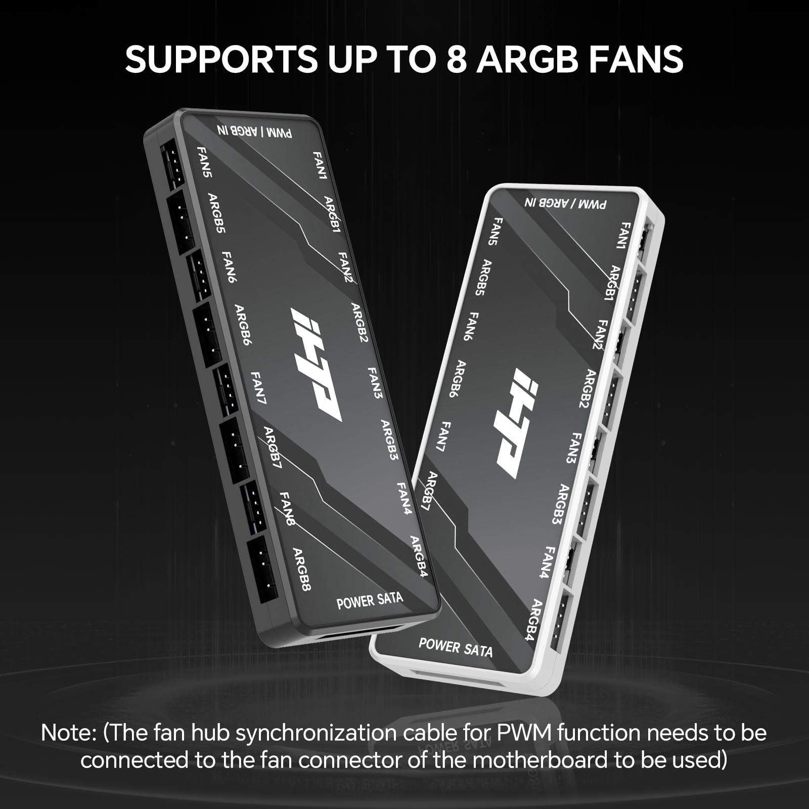Amazon.co.jp: ファンハブ、2インチ1 ARGB&PWMファンハブ、合計16