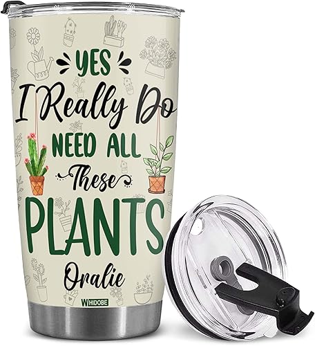 Miniatura 1 de Vaso personalizado con texto en inglés "Yes I Really Do Need All These Plants", "Yes I Really Do Need All These Plants", taza de plantas para