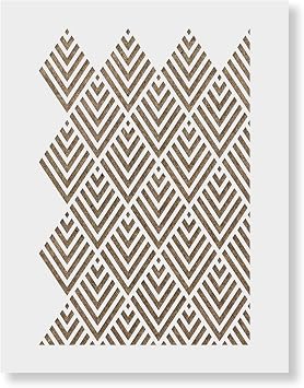 Geometric Stencil - DIY Wallpaper Alternative - Easily Brighten Up Your Home with This Reusable Wall Pattern Stencil