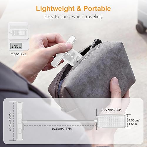 Miniatura 8 de Gritin Luz de libro recargable de 19 LED para leer en la cama con función de memoria, cuidado de los ojos, 3 temperaturas de color, brillo de