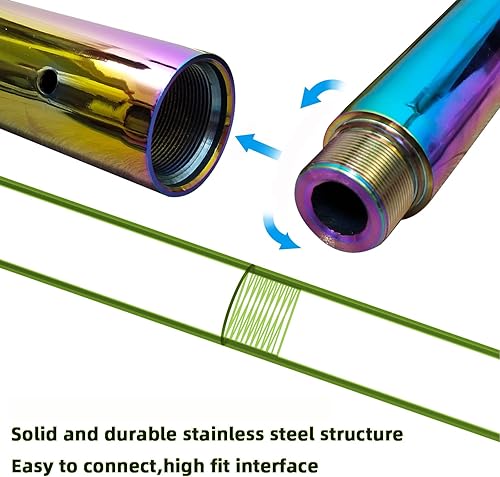 Vista 18 de PRIOR FITNESS Extensión de poste para poste de baile de 1.772 in 125/250/19.685 in o 5"/10"/20", accesorios de acero inoxidable para conectar