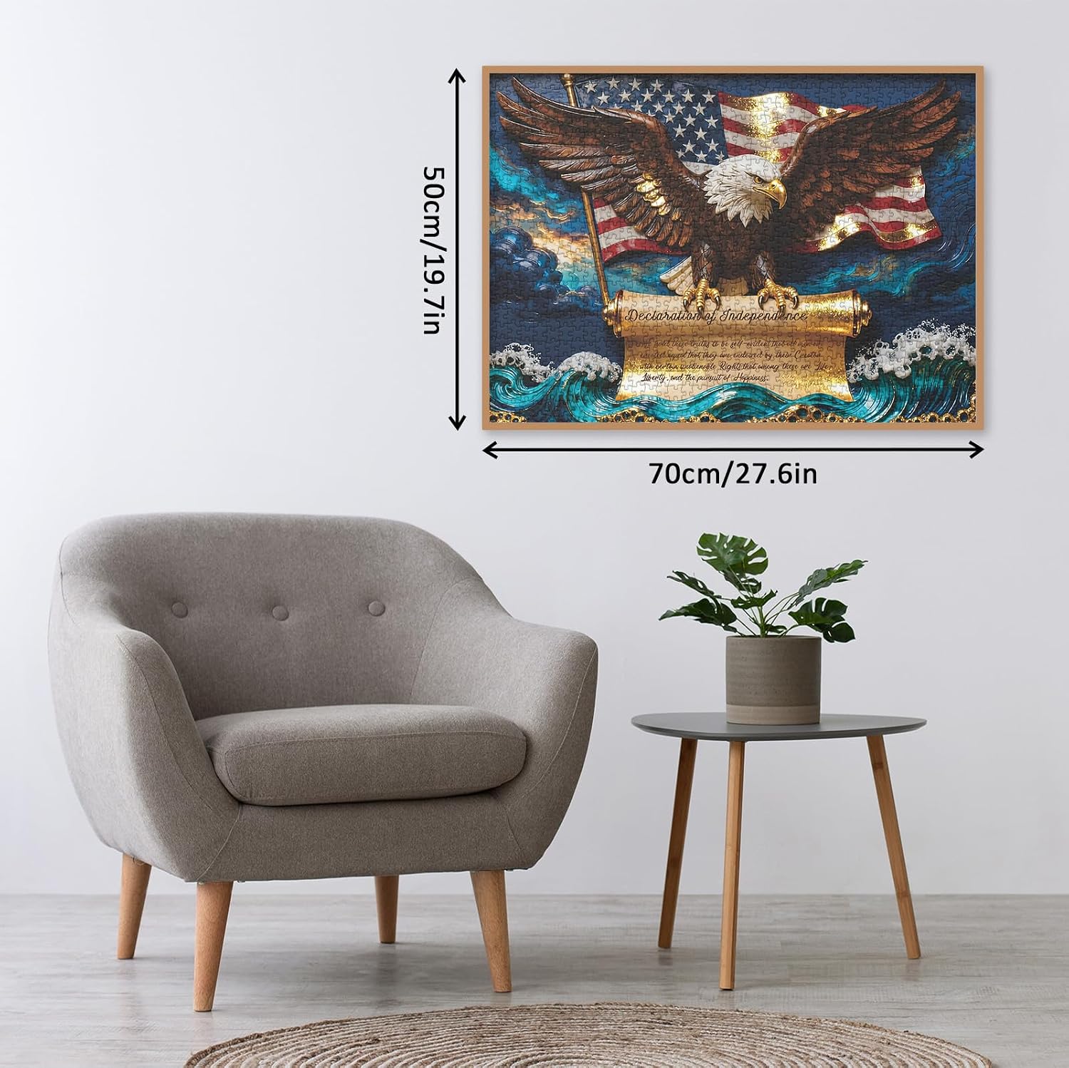 American Flag Eagle Puzzles for Adults 1000 Pieces. United States Patriotic Faith Country Jigsaw Puzzles. Challenging USA,Unique,Vintage,Bird,Art Puzzles