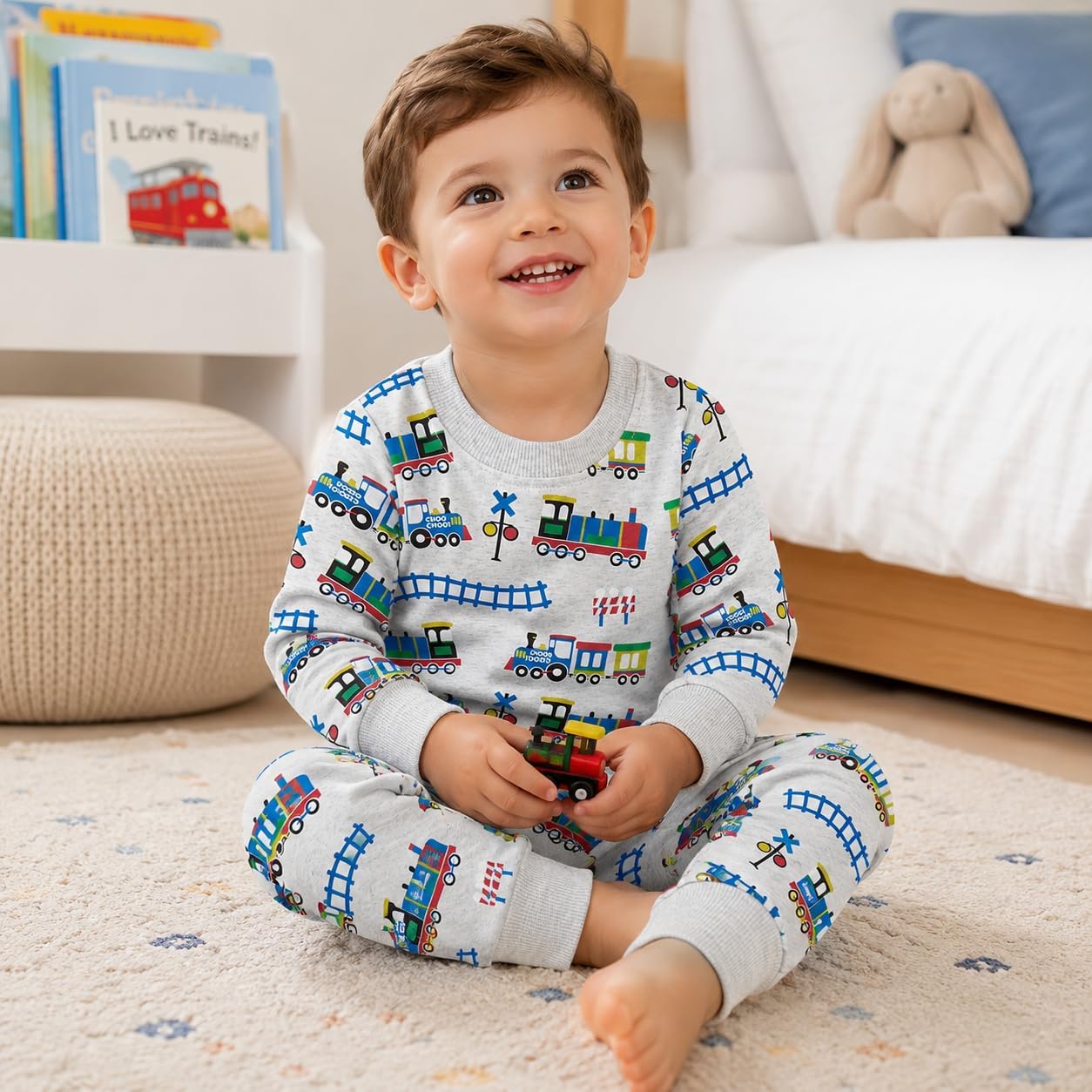 Toddler Baby Boy Fall Winter Clothes Crewneck Long Sleeve Sweatshirt Pullover Tops Elastic Joggers Pants 2pcs Outfit Set image 4