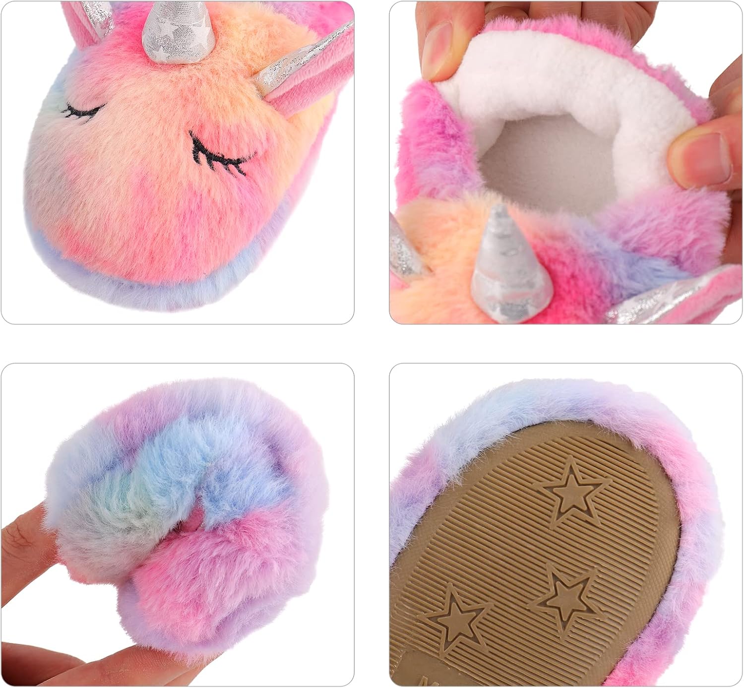 KAKU NANU Toddler Kids Slippers Cute Animal Cartoon Shoes Girls Boys Warm Fleece Winter Household Slippers - Image 2