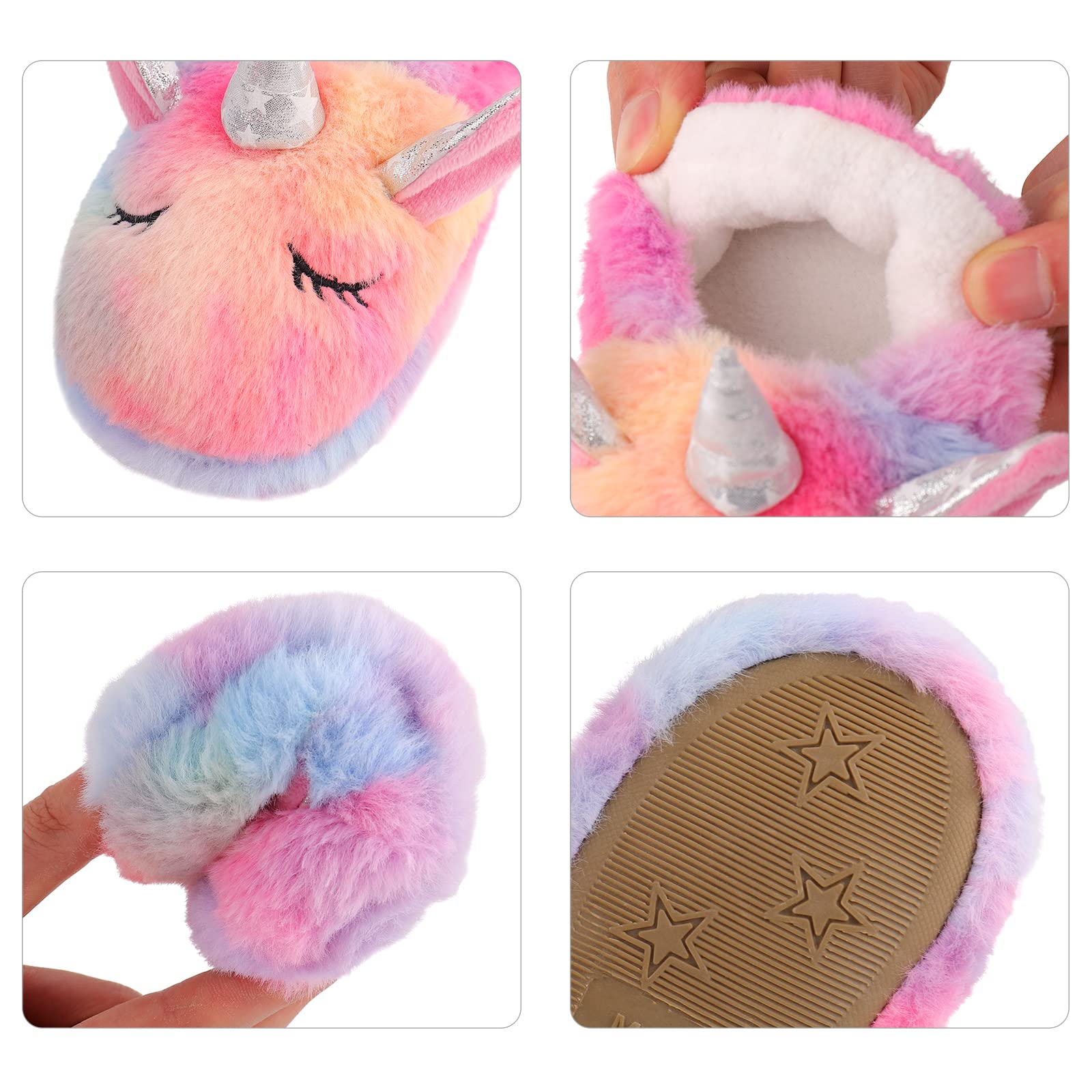 MASOCIO Chausson Enfant Fille Garcon Animaux Peluche Souple Pantoufle Enfants Caoutchouc Antidérapantes